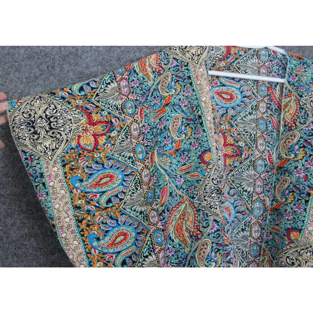 Women's‎ Kimono Cover-Up One-Size Paisley Print Multi Color